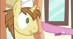 Size: 856x467 | Tagged: safe, screencap, donut joe, pinkie pie, pony, unicorn, g4, male, stallion, youtube caption