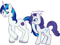 Size: 636x472 | Tagged: safe, artist:lulubell, rarity, shining armor, pony, unicorn, g4, duo, female, male, mare, shining armor gets all the mares, ship:rariarmor, shipping, simple background, stallion, straight, transparent background