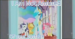 Size: 524x273 | Tagged: safe, princess celestia, g4, image macro, meta, serious face