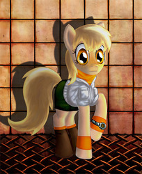 Size: 448x550 | Tagged: safe, artist:ashby10, heather mason, konami, ponified, silent hill