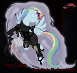 Size: 2480x2343 | Tagged: safe, artist:rhanite, rainbow dash, pegasus, pony, g4, abyssal exalted, anima banner, black background, crossover, exalted, female, high res, mare, simple background, solo