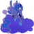 Size: 1157x1140 | Tagged: safe, artist:egophiliac, princess luna, alicorn, pony, g4, cloud, female, looking back, mare, prone, simple background, solo, transparent background