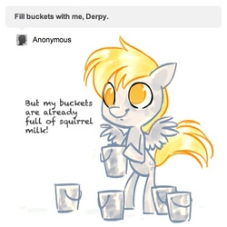 Size: 500x500 | Tagged: safe, derpy hooves, pegasus, pony, ask derpy, g4, ask, bucket, female, homestuck, mare