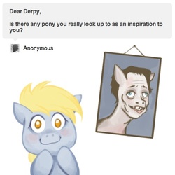 Size: 500x500 | Tagged: artist needed, safe, derpy hooves, pegasus, pony, ask derpy, g4, ask, female, mare, ponified, steve buscemi