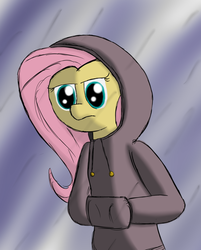 Size: 1417x1763 | Tagged: safe, artist:bored0stiff, fluttershy, g4, clothes, hoodie, solo