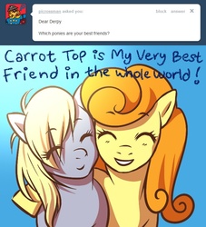 Size: 662x730 | Tagged: safe, carrot top, derpy hooves, golden harvest, pegasus, pony, ask derpyhooves, g4, female, mare