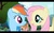 Size: 1680x1050 | Tagged: safe, screencap, fluttershy, rainbow dash, g4, may the best pet win, my little pony: friendship is magic, youtube, youtube caption