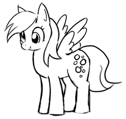 Size: 548x518 | Tagged: safe, artist:trackpad mcderp, derpy hooves, pegasus, pony, g4, female, grayscale, mare, monochrome, solo