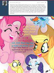 Size: 750x1000 | Tagged: safe, artist:gavalanche, applejack, fluttershy, pinkie pie, rainbow dash, rarity, spike, twilight sparkle, g4, comic sans, tumblr