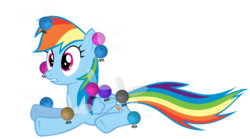 Size: 2667x1484 | Tagged: dead source, safe, artist:sierraex, rainbow dash, parasprite, pegasus, pony, g4, season 1, swarm of the century, do not want, female, mare, simple background, solo, transparent background, vector