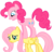 Size: 2126x2029 | Tagged: dead source, safe, artist:sierraex, fluttershy, pinkie pie, earth pony, pegasus, pony, g4, duo, duo female, female, high res, mare, simple background, transparent background, vector