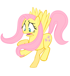 Size: 1926x2107 | Tagged: dead source, safe, artist:sierraex, fluttershy, pegasus, pony, g4, female, mare, scared, simple background, solo, transparent background, vector