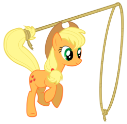 Size: 2551x2500 | Tagged: dead source, safe, artist:sierraex, applejack, earth pony, pony, g4, female, high res, lasso, mare, simple background, solo, transparent background, vector