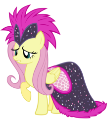 Size: 2018x2336 | Tagged: dead source, safe, artist:sierraex, fluttershy, pegasus, pony, g4, clothes, dress, female, high res, mare, simple background, solo, transparent background, vector