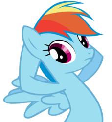 Size: 1926x2107 | Tagged: dead source, safe, artist:sierraex, rainbow dash, pegasus, pony, fall weather friends, g4, female, mare, simple background, solo, stretching, transparent background, vector