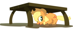 Size: 3451x1500 | Tagged: dead source, safe, artist:sierraex, applejack, earth pony, pony, g4, look before you sleep, female, mud, simple background, solo, table, transparent background, vector