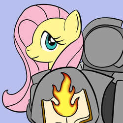 Size: 659x659 | Tagged: safe, fluttershy, pony, g4, female, solo, warhammer (game), warhammer 40k, word bearers