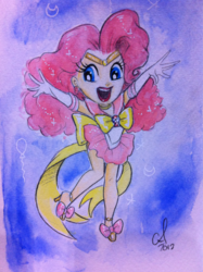 Size: 765x1024 | Tagged: safe, artist:amy mebberson, pinkie pie, g4, cosplay, sailor moon (series), sailor senshi