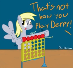 Size: 759x700 | Tagged: safe, artist:riokenng3, derpy hooves, pegasus, pony, g4, board game, connect four, female, mare, solo