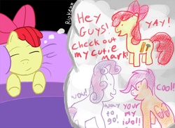 Size: 825x600 | Tagged: safe, artist:riokenng3, apple bloom, scootaloo, sweetie belle, g4, cutie mark crusaders