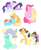 Size: 1920x2337 | Tagged: safe, artist:arcticwaters, applejack, bon bon, caramel, derpy hooves, fluttershy, lyra heartstrings, pinkie pie, rainbow dash, rarity, sweetie drops, twilight sparkle, earth pony, pegasus, pony, unicorn, g4, assisted preening, female, lesbian, lyraderp, male, mare, preening, ship:appledash, ship:carabon, ship:flutterpie, ship:rarilight, shipping, stallion, straight, unicorn twilight