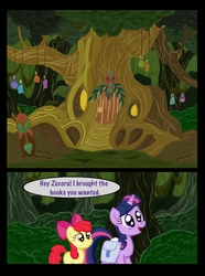 Size: 760x1020 | Tagged: safe, artist:template93, apple bloom, twilight sparkle, comic:story of the blanks (template93), story of the blanks, g4, color, comic