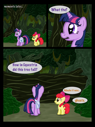 Size: 760x1020 | Tagged: safe, artist:template93, apple bloom, twilight sparkle, comic:story of the blanks (template93), story of the blanks, g4, color, comic