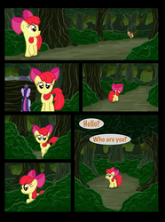 Size: 760x1020 | Tagged: safe, artist:template93, apple bloom, twilight sparkle, oc, oc:ruby, oc:ruby (story of the blanks), earth pony, ghost, ghost pony, pony, unicorn, comic:story of the blanks (template93), story of the blanks, g4, color, comic