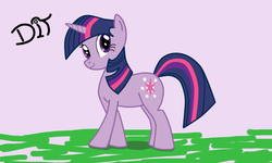 Size: 1117x671 | Tagged: dead source, safe, artist:denial-is-tragic, twilight sparkle, pony, unicorn, g4, cardboard twilight, female, solo, unicorn twilight