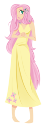 Size: 939x2587 | Tagged: safe, artist:rainekitty, fluttershy, human, g4, clothes, dress, female, flattershy, humanized, simple background, skinny, solo, thin, transparent background