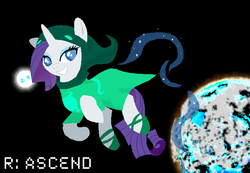 Size: 650x450 | Tagged: safe, artist:brokepegasus, rarity, pony, unicorn, g4, female, god tier, god tiers, hero of mind, homestuck, hood, mare, planet, seer of mind, solo