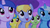 Size: 853x480 | Tagged: dead source, safe, artist:boomstix, screencap, cloud kicker, lemon hearts, merry may, minuette, sea swirl, seafoam, pegasus, pony, unicorn, g4, my little pony: friendship is magic, official, season 1, suited for success, background pony, background pony audience, behind the scenes, cute, deleted scene, female, kickerbetes, lemonbetes, mare, merrybetes, minubetes, my mlp season 1 scenes, seadorable, top draw animation, upscaled