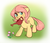 Size: 800x693 | Tagged: safe, artist:vella, posey, g1, blushing, ears back, flower, full body, grass, looking up, mouth hold, solo, three quarter view, watering can