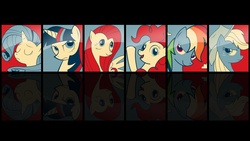 Size: 1920x1080 | Tagged: safe, applejack, fluttershy, pinkie pie, rainbow dash, rarity, twilight sparkle, g4, hope poster, mane six, poster, propaganda, wallpaper