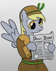 Size: 900x1150 | Tagged: safe, artist:plasters-ponies, derpy hooves, fluttershy, rainbow dash, anthro, g4, beep beep, cloud, newspaper