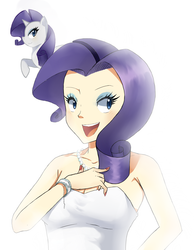 Size: 2692x3427 | Tagged: safe, artist:sallymon, rarity, human, g4, bracelet, high res, humanized, necklace, solo