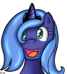 Size: 500x550 | Tagged: safe, artist:freefraq, princess luna, pony, g4, female, simple background, solo, transparent background, woona