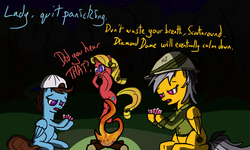 Size: 1000x600 | Tagged: safe, artist:mattatatta, daring do, oc, g4, diamond dame, recolor, scootaround