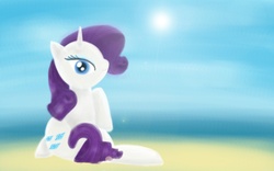 Size: 1280x800 | Tagged: safe, artist:alleynurr, rarity, pony, g4, beach, solo