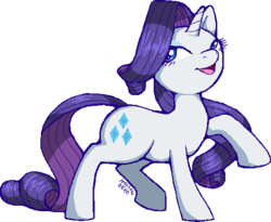 Size: 529x434 | Tagged: safe, artist:hollowzero, rarity, pony, unicorn, g4, female, mare, ms paint, raised hoof, simple background, solo, transparent background