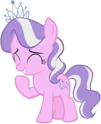 Size: 3216x3928 | Tagged: safe, artist:liggliluff, diamond tiara, earth pony, pony, g4, eyes closed, female, filly, high res, laughing, show accurate, simple background, solo, transparent background, vector