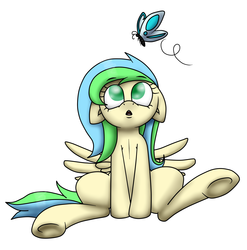 Size: 2003x2027 | Tagged: safe, artist:efrejok, oc, oc only, butterfly, high res, lilfily, solo