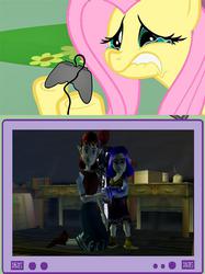 Size: 563x752 | Tagged: safe, fluttershy, pegasus, pony, g4, creepy, exploitable meme, female, gamershy, mare, meme, the legend of zelda, the legend of zelda: majora's mask, tv meme