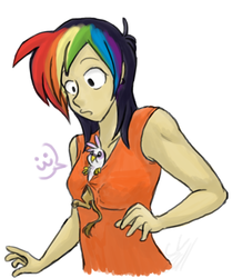 Size: 735x881 | Tagged: safe, artist:cartoonlion, gilda, rainbow dash, human, futaverse, g4, :3, humanized, micro