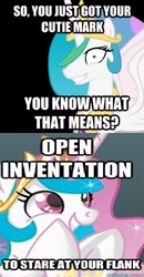 Size: 309x596 | Tagged: safe, princess celestia, princess molestia, g4, cutie mark, funny