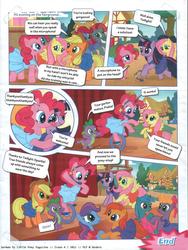 Size: 1200x1600 | Tagged: safe, applejack, fluttershy, pinkie pie, spike, twilight sparkle, comic:a bright idea, g4, german comic, official, comic