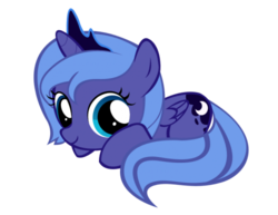 Size: 500x386 | Tagged: artist needed, safe, princess luna, pony, g4, cute, daaaaaaaaaaaw, female, filly, hnnng, lunabetes, simple background, solo, transparent background, vector, weapons-grade cute, woona
