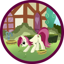 Size: 1862x1862 | Tagged: dead source, safe, artist:zap-apple, roseluck, earth pony, pony, g4, female, mare, solo, weeds