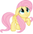 Size: 476x495 | Tagged: safe, artist:schnuffitrunks, fluttershy, pegasus, pony, g4, female, floppy ears, folded wings, looking up, mare, raised hoof, simple background, solo, three quarter view, transparent background, wings