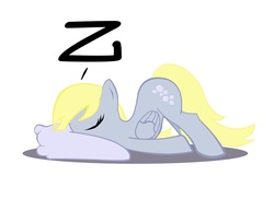 Size: 1100x850 | Tagged: safe, artist:hattonslayden, derpy hooves, pegasus, pony, g4, ass up, face down ass up, female, mare, onomatopoeia, pillow, simple background, sleeping, snoring, solo, sound effects, white background, zzz